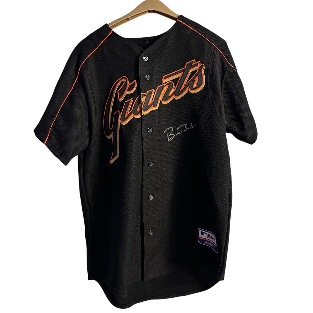 Barry Bonds Signed Authentic Autograph San Francisco Giants Majestic Jersey COA
